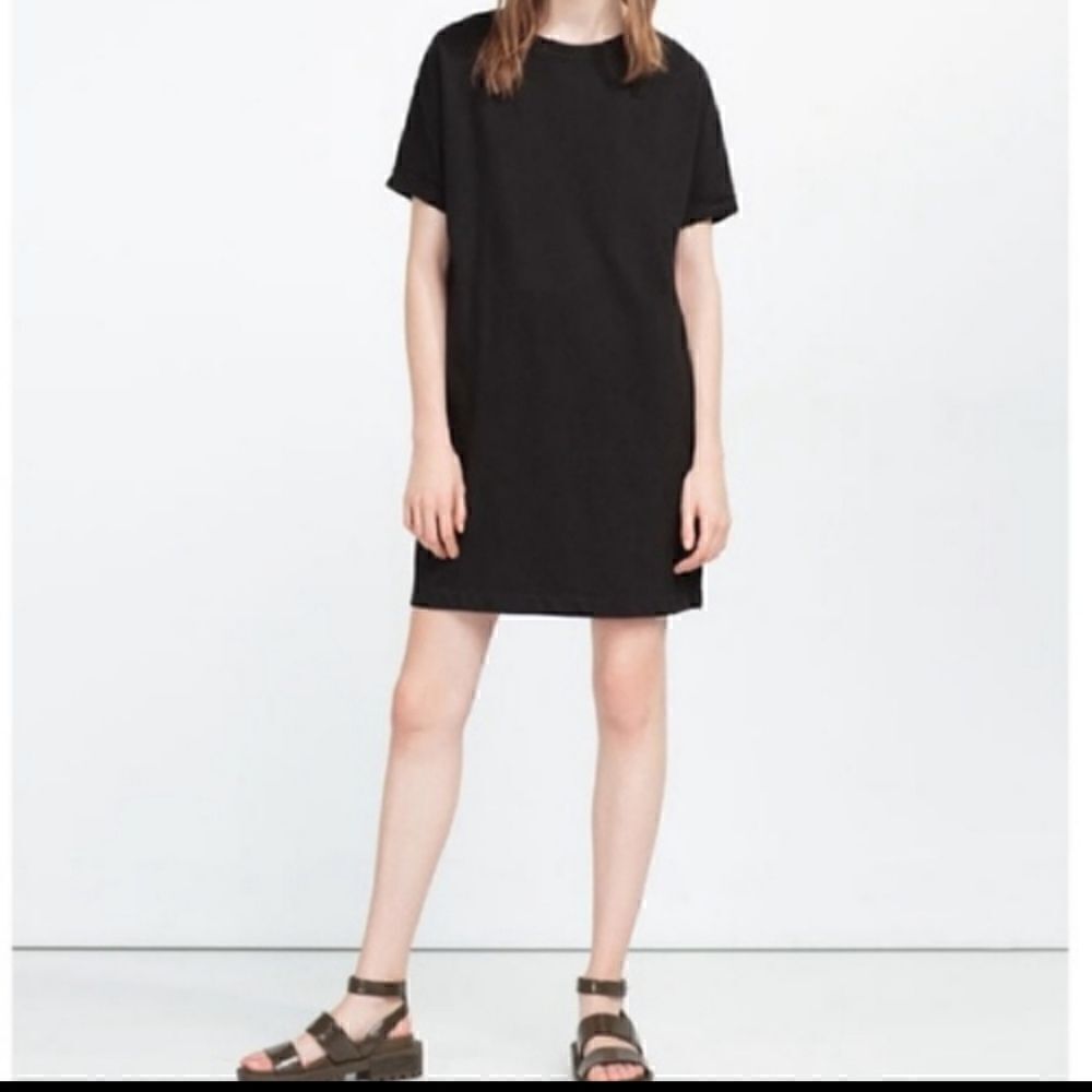 ZARA Trafaluc Flutter Sleeve T-Shirt Dress